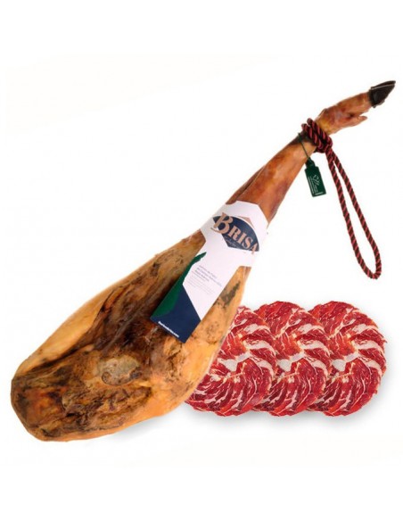 Jamón de Cebo de Campo Ibérico "50% Raza Ibérica" (Medio jamón loncheado a cuchillo en 20 platos de 100g) - Loncheados en Ibé...
